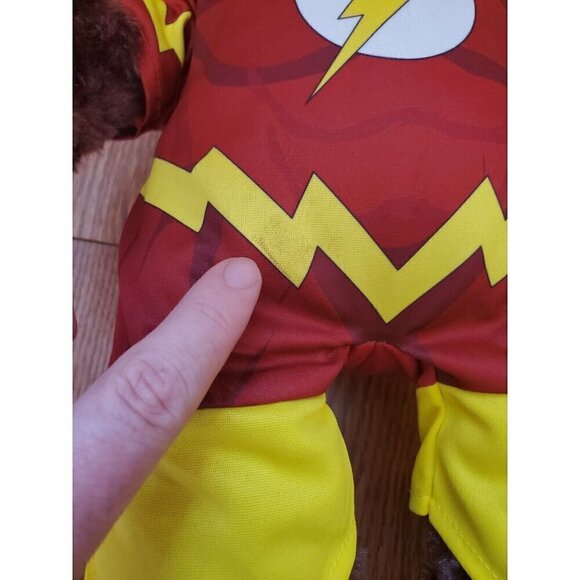 Brown Build-A-Bear Stuffed Animal Plush The Flash Outfit Wired Arms Sound‎ JL - Picture 12 of 13